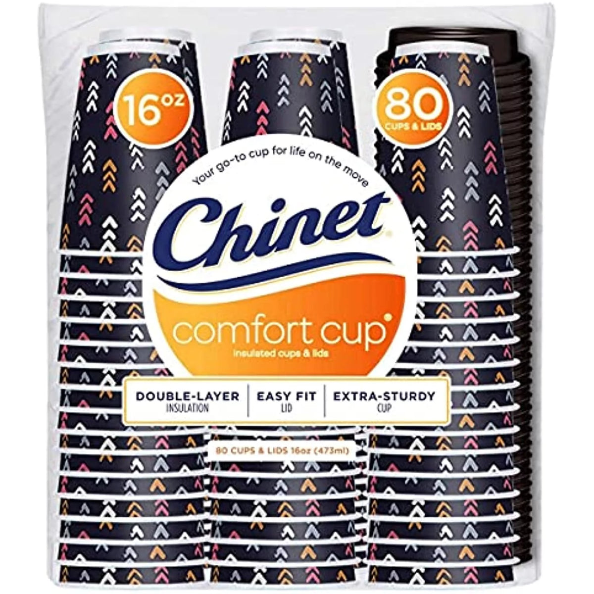 80 Count 16 Ounce Insulated Cups & Lids P638273
