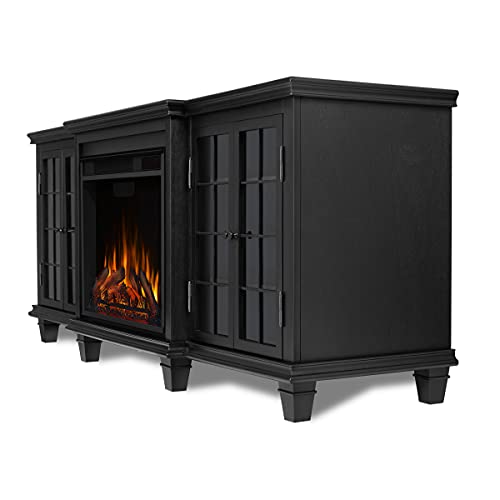 White 70" Electric Fireplace TV Stand with Adjustable Shelves S553867