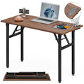 Rustic Brown Folding Desk with USB & Socket 31.5" H69857