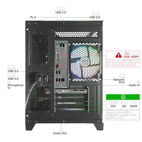 White Gaming PC Desktop with Ryzen 5 5500, GeForce RTX 3050 6GB, 16GB DDR4, 1TB NVME SSD A614