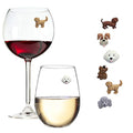 Set of 6 Dog Wine Charms for Stemless Glasses O117