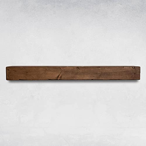 Rustic Real Wood Floating Mantle Shelf K363174