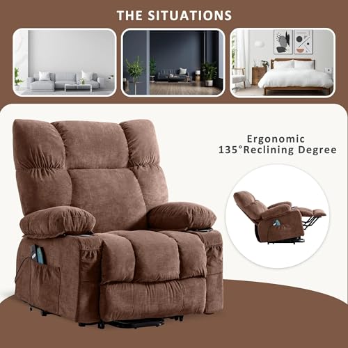 Grey Power Lift Recliner Chair with Massage F57133