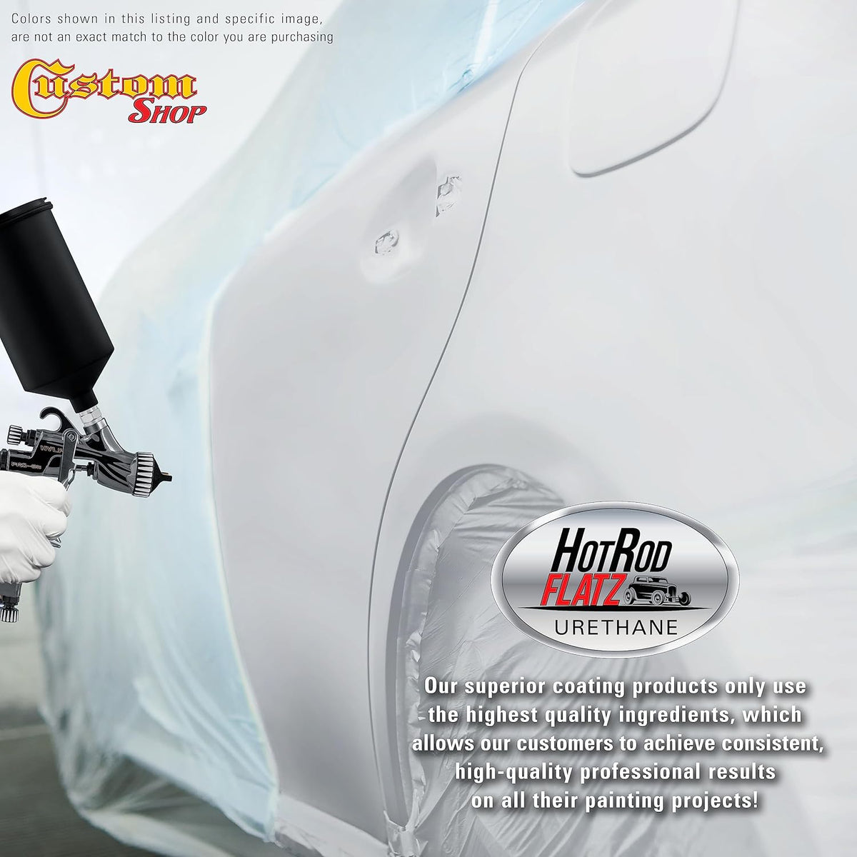Alpine White Flat Matte Satin Urethane Auto Paint Quart Kit U295
