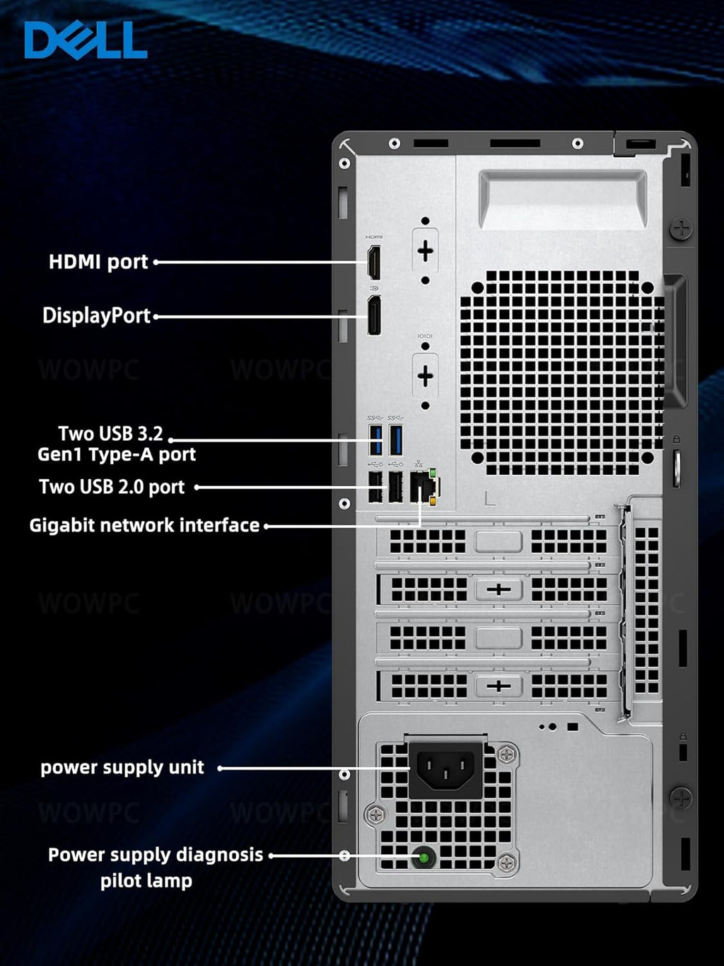 12th Gen Intel Core i5-12500 16GB RAM 256GB SSD 1TB HDD Windows 11 Pro Tower Desktop Computer J411
