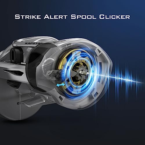 Low Profile Baitcasting Fishing Reel, Graphite Frame, 35 lbs. Drag B15310