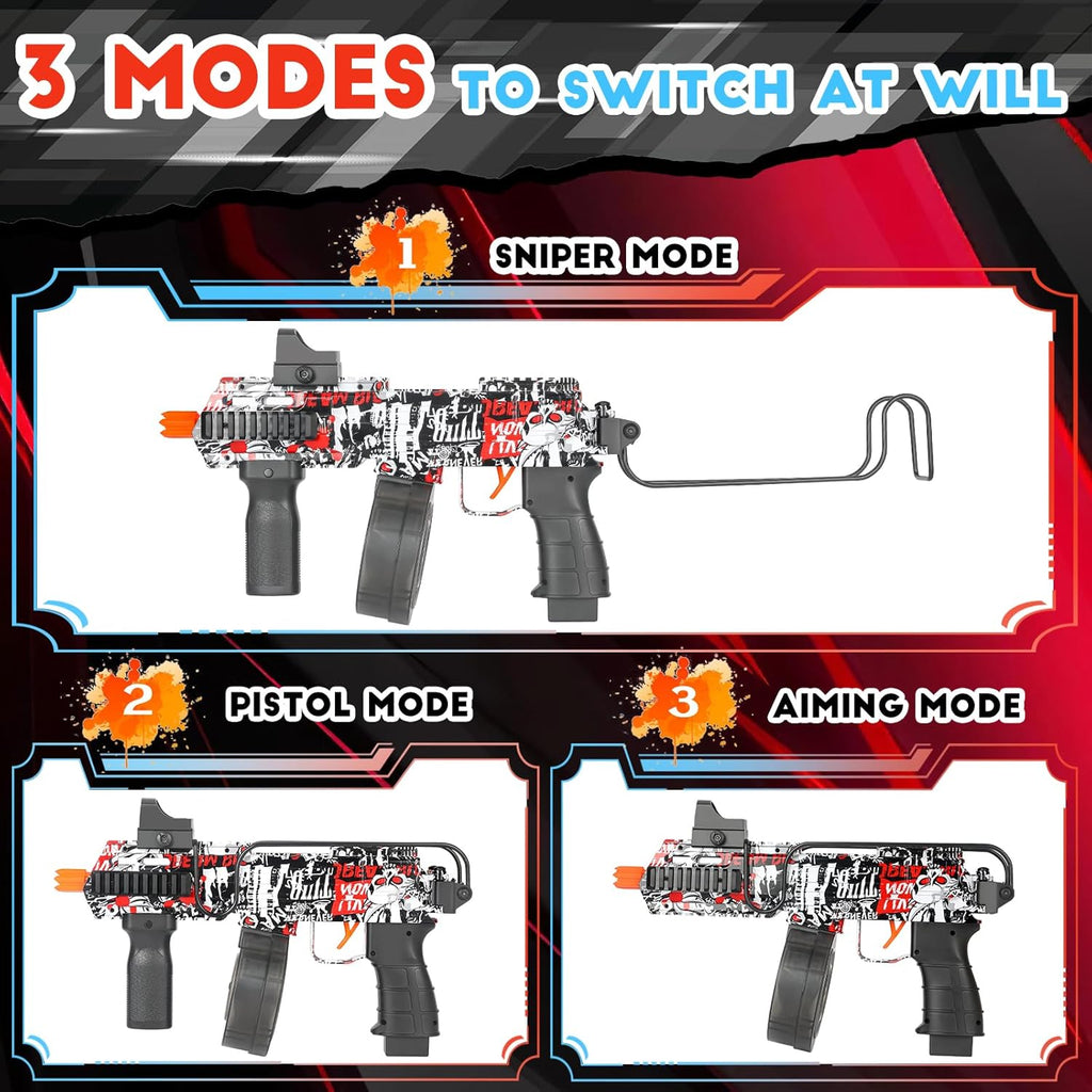 Red Electric Gel Ball Blaster with 10,000 Gel Beads O708896