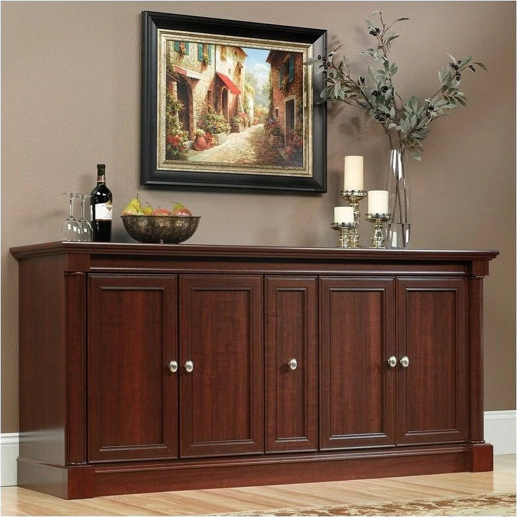 Cherry Entertainment Credenza with Cord Management L638