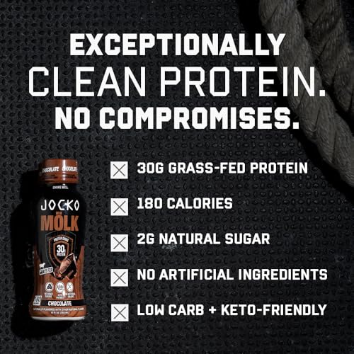 30g Grass Fed Protein Shakes Ready to Drink 12 FL Oz (Pack of 12) Chocolate V437