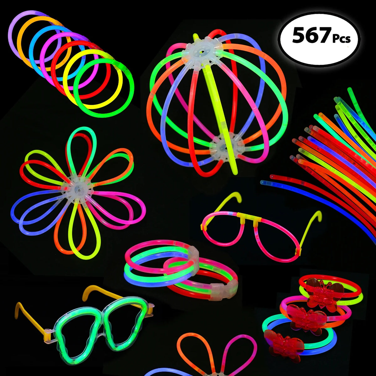 Pack of 567 Glow Sticks D230