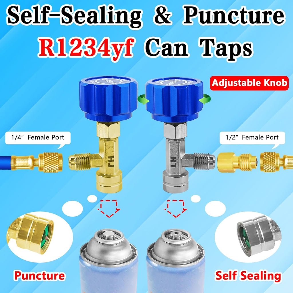 R1234yf Adapter Kit with Self-Sealing Can Taps I613299