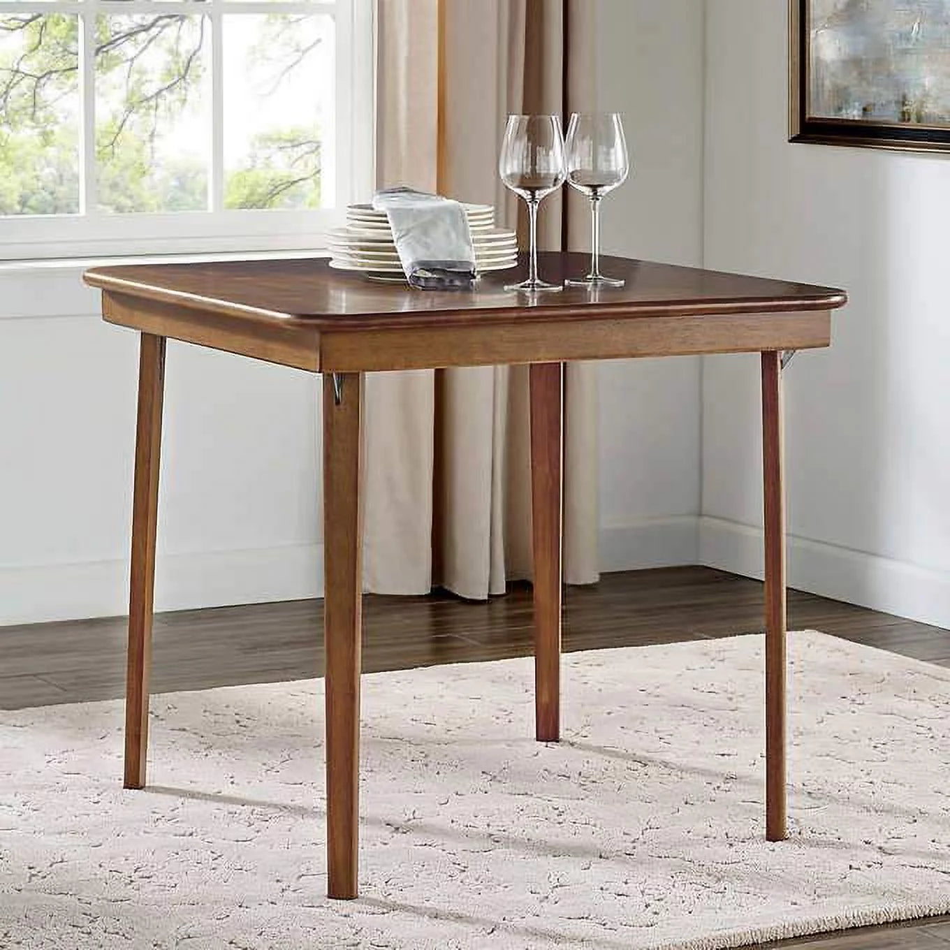 Brown Wood Folding Table P874055