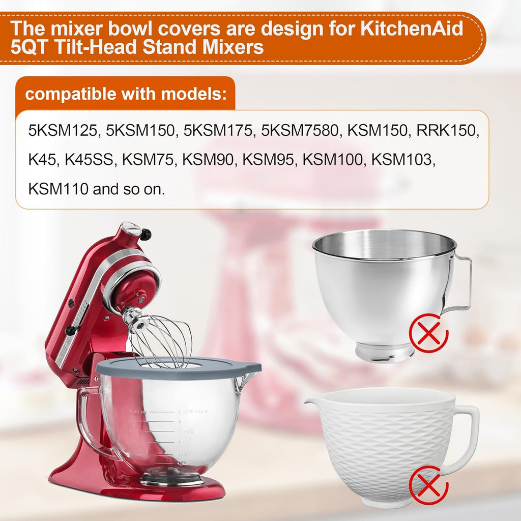 Mixer Bowl Covers for 5 Quart Tilt-Head Stand Mixers U360