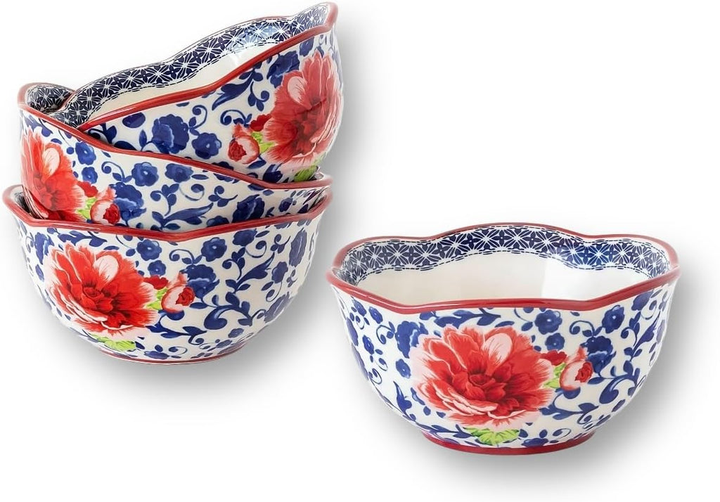 12-Piece Blue Floral Dinnerware Set N89731