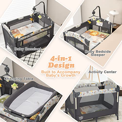 4 in 1 Pack and Play with Bassinet and Changing Table V692