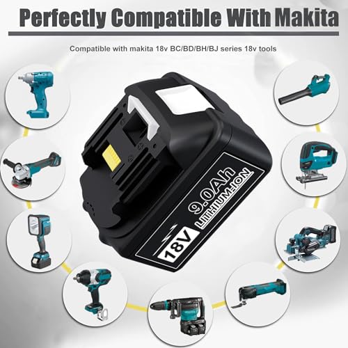 2 Packs 6000mAh 18V Battery with LED Indicator A4625