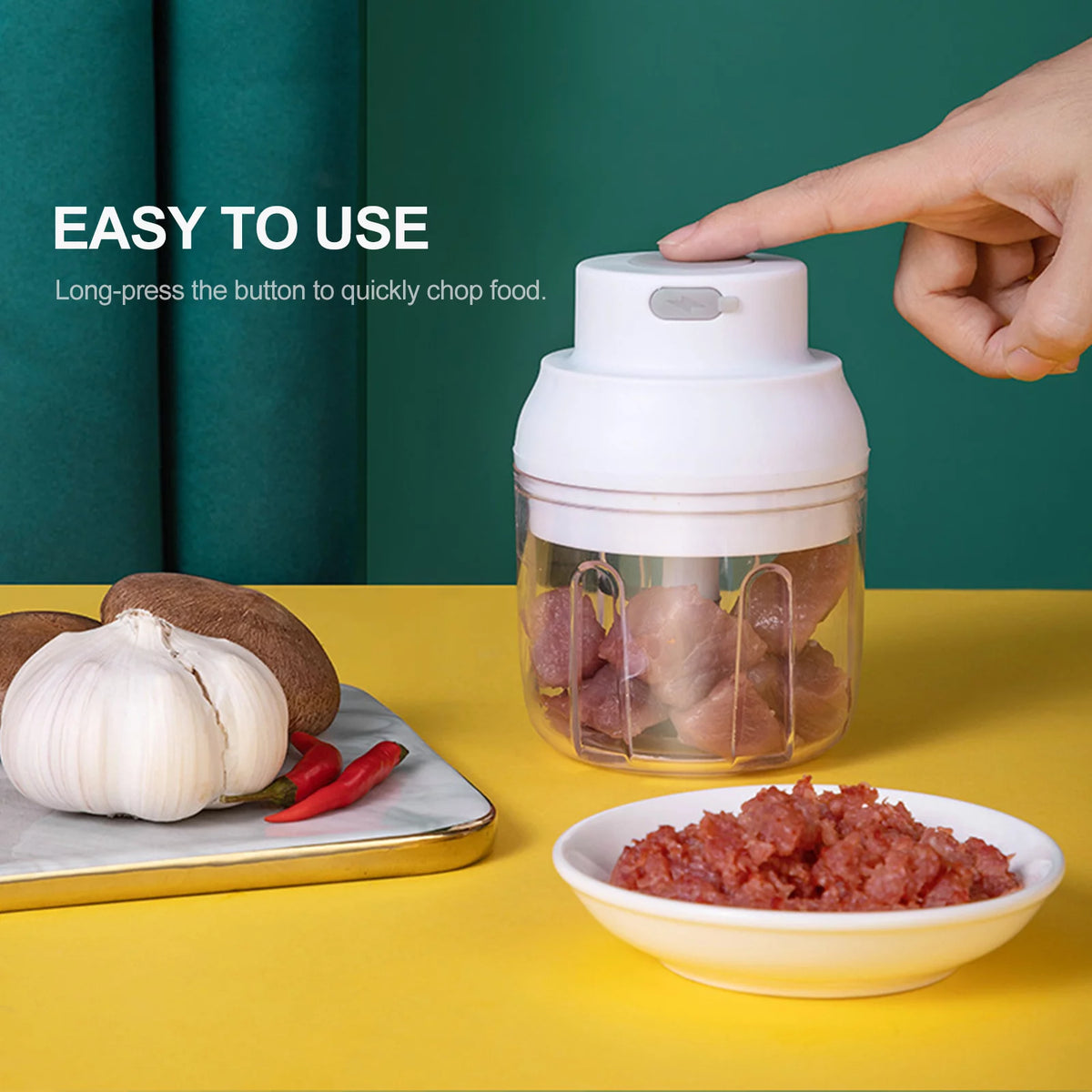 Electric Chopper Salad Mincer Cutter USB Wireless W29785