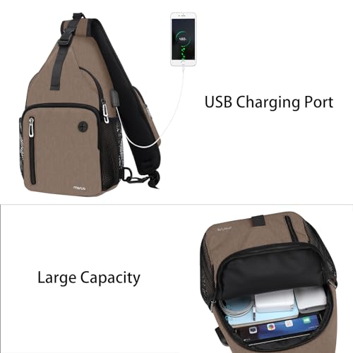 Sling Backpack Bag with USB Charging Port W24468