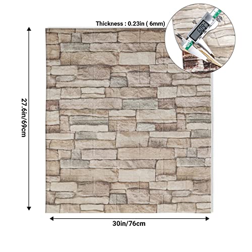 10 Pack Self-Adhesive Faux Stone Wall Panel C57189