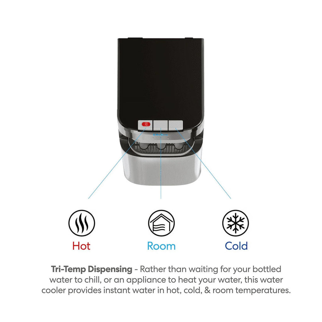 Bottom Load Water Cooler Dispenser with Hot, Cold and Room Temperature Water, Height 41.4" J862