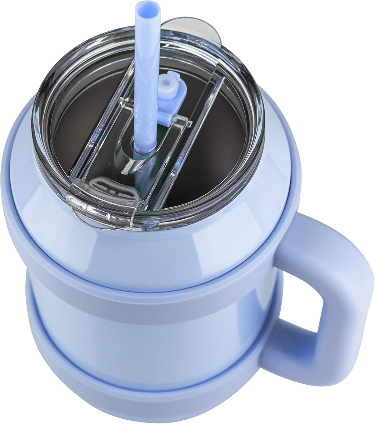 50 oz Stainless Steel Mug Tumbler with Handle and Straw K30716