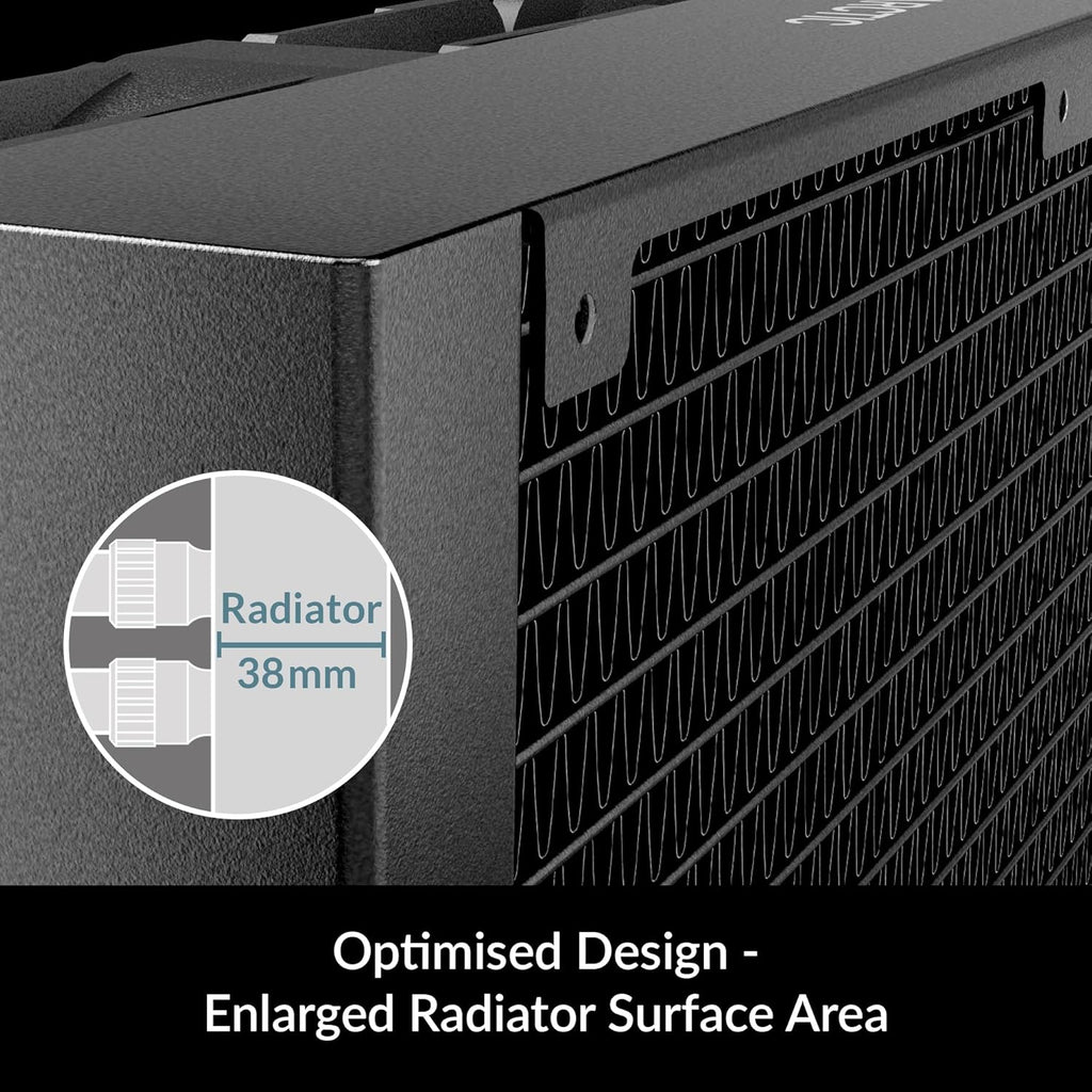 Black 280 CPU AIO Water Cooler J8676