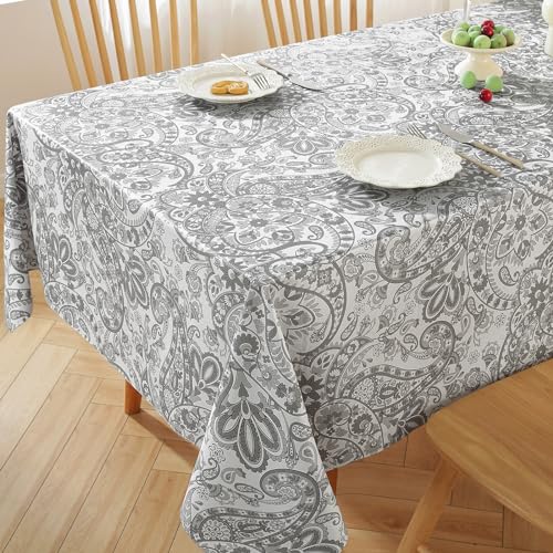 Blue 60x120 Inch Waterproof PVC Tablecloth with Flannel Backing U852