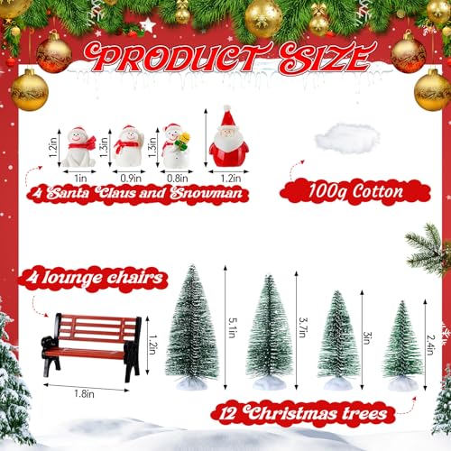 29 Pcs Ceramic Christmas Village Set with LED Houses C266554