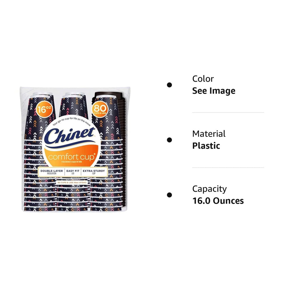 80 Count 16 Ounce Insulated Cups & Lids P638273