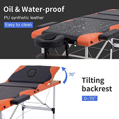 Portable 28 inch Wide Adjustable Folding Massage Table with Non-Woven Bag E18408
