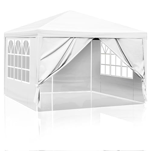 White 10x30 Heavy Duty Party Tent with 7 Removable Sidewalls N487351