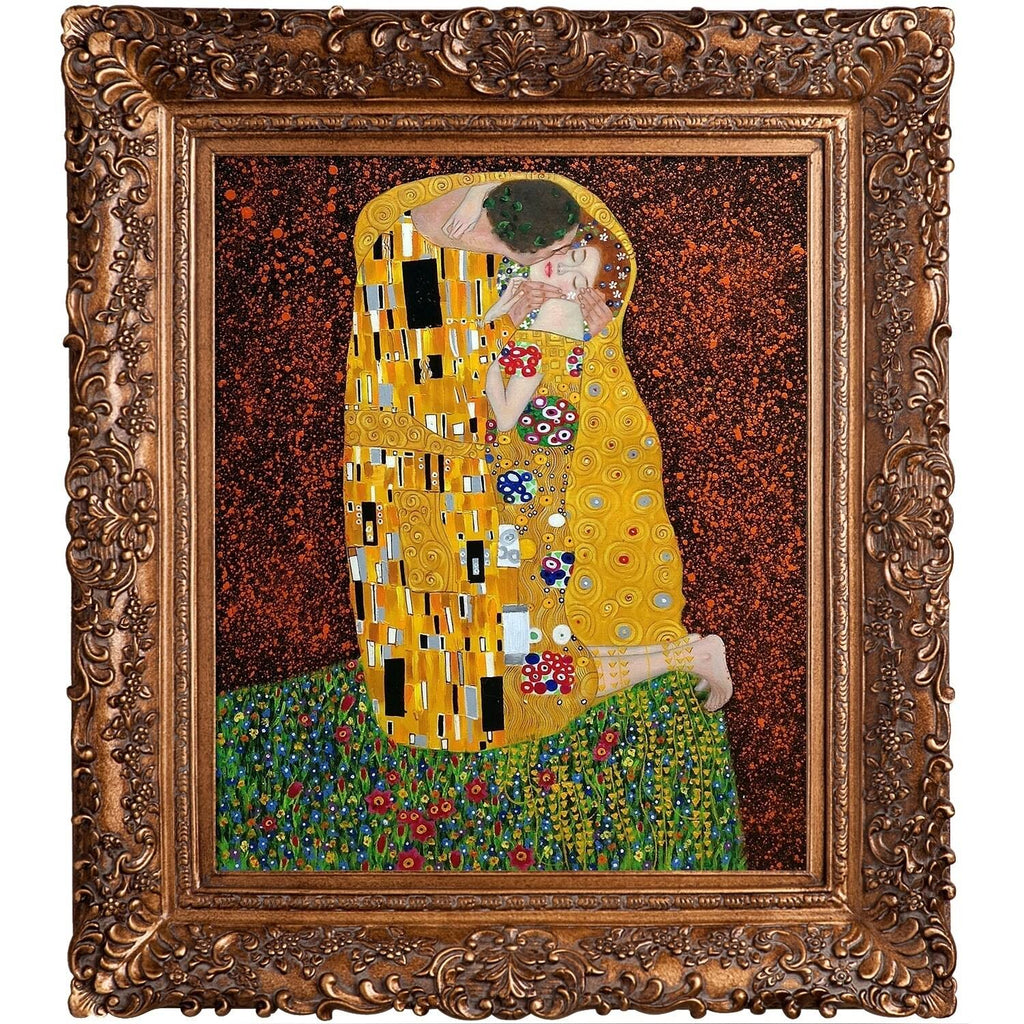The Kiss Framed Hand Painted Oil on Canvas D29140