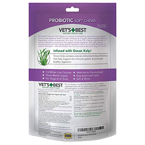 Probiotic Soft Chews Dog Supplement, 90 Day Supply D509