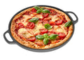 Black 12 in x 14 in x 1 in Cast Iron Baking Pizza Pan R8277