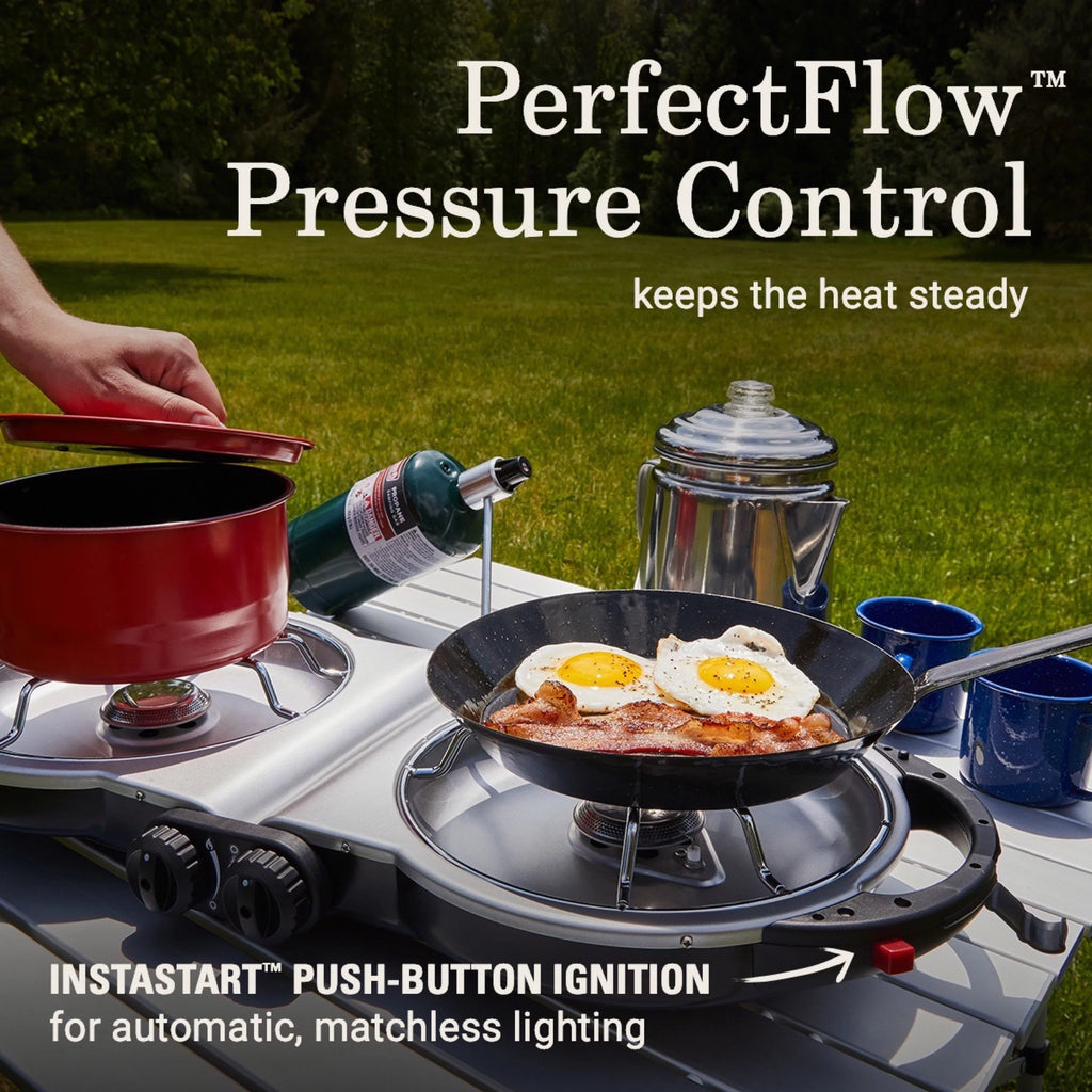 Black 2 Burner Portable Propane Camping Stove M848
