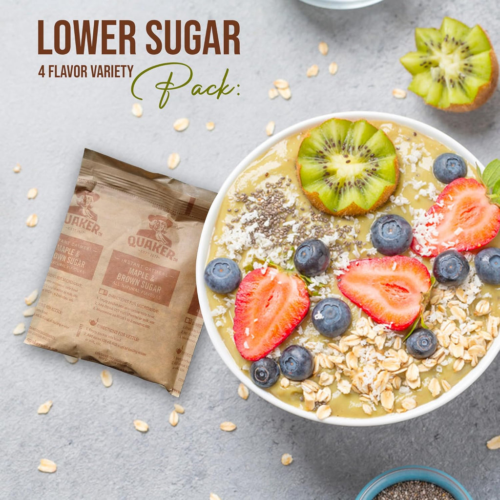 Lower Sugar Instant Oatmeal Variety Pack, 52 Count P605663