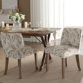 White Upholstered Dining Chairs Set of 2 with Cane Backs M640