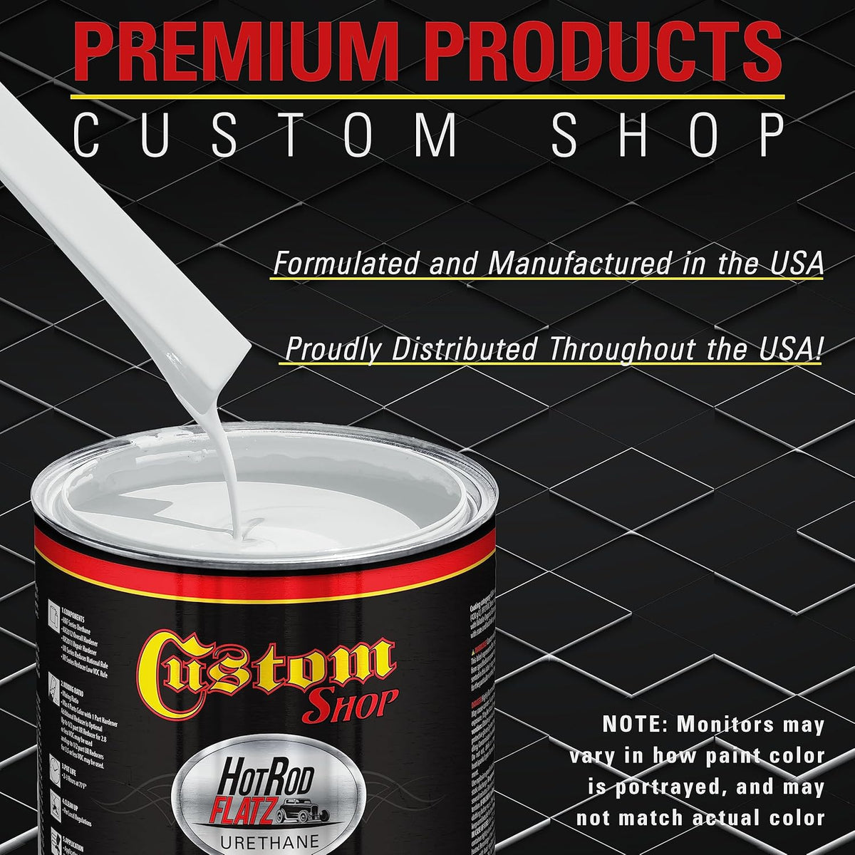Alpine White Flat Matte Satin Urethane Auto Paint Quart Kit U295