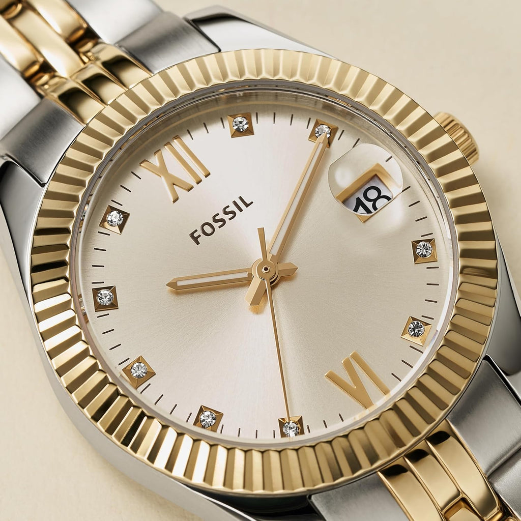 Gold Silver Stainless Steel Quartz Watch N772