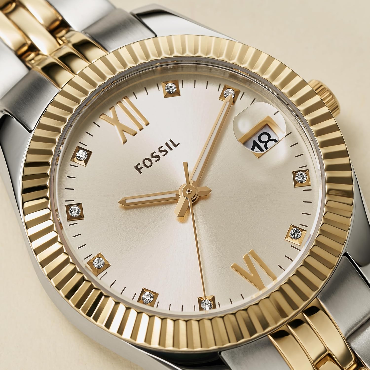Gold Silver Stainless Steel Quartz Watch N772