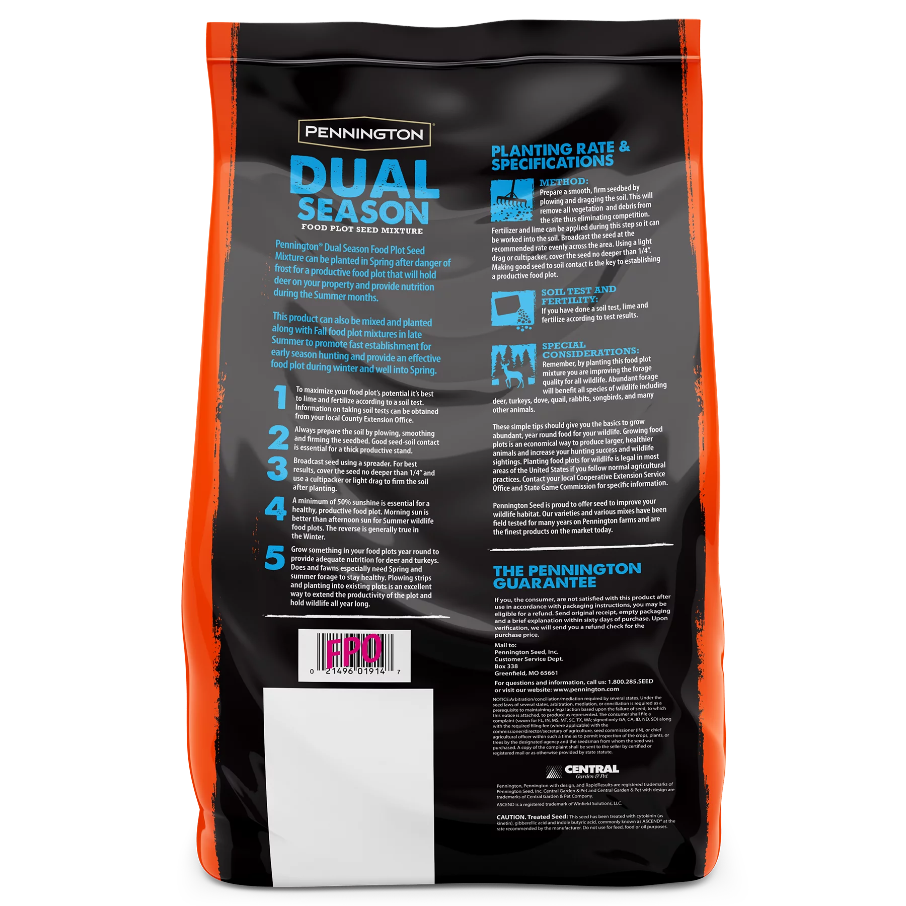10 lb. Dual Season Food Plot Seed J724452