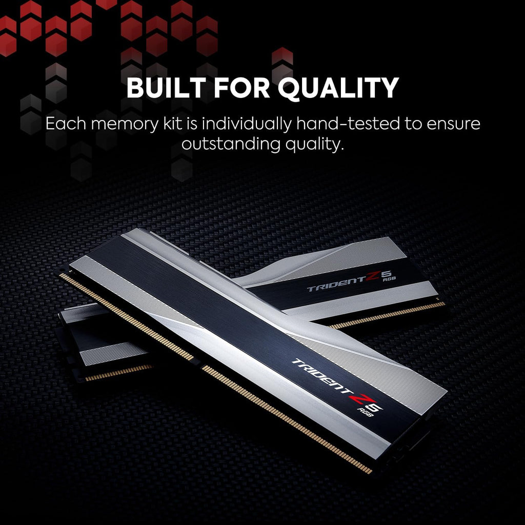 32GB (2x16GB) DDR5 RAM 6000MT/s CL32-38-38-96 Metallic Silver Desktop Computer Memory E274416