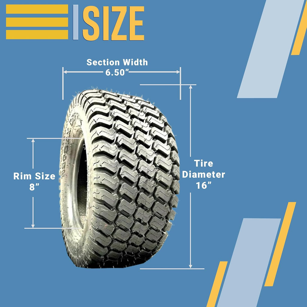 16x6.50-8 Lawn Tractor Turf Tire 4 Ply Rated I20355