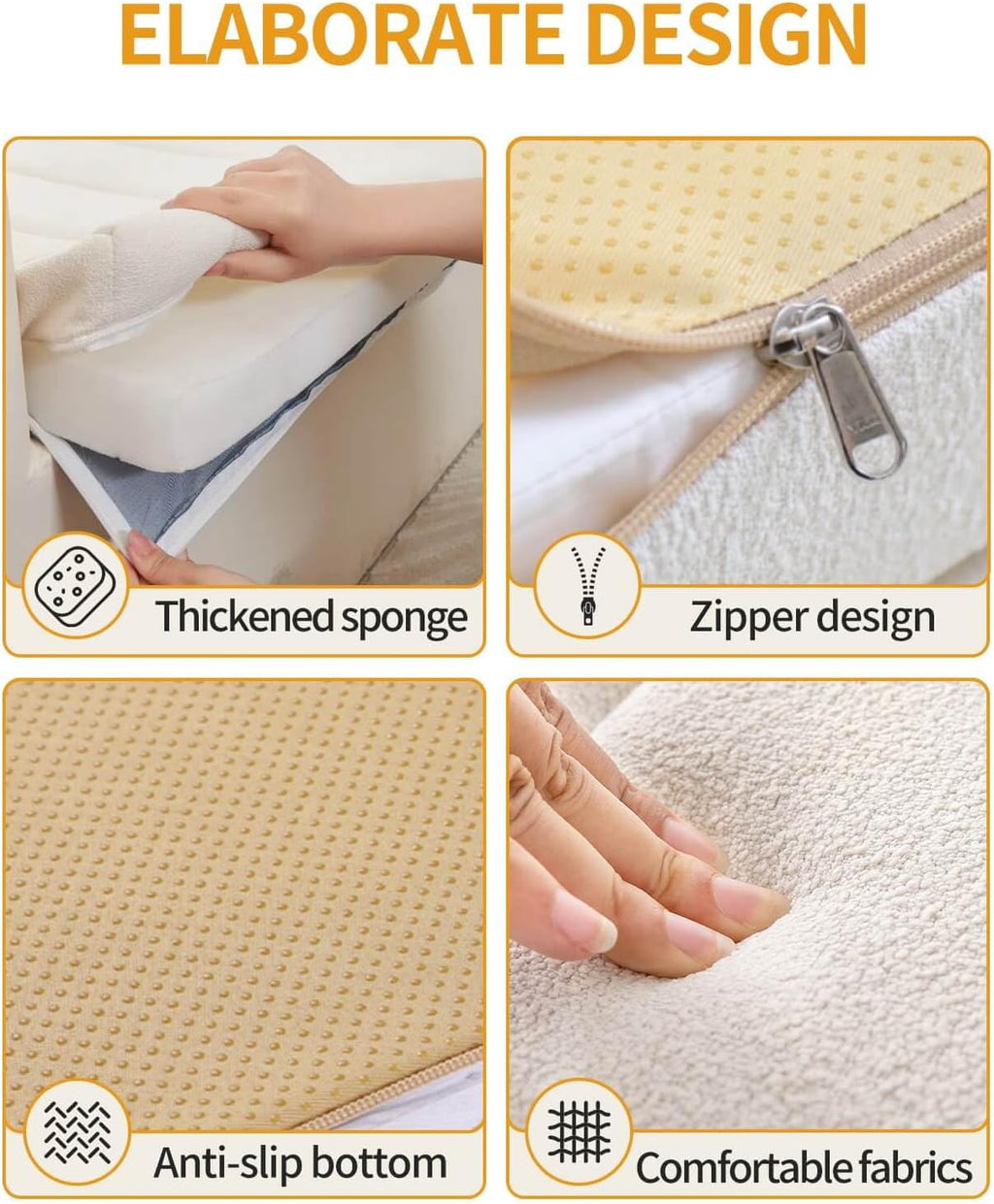 Anti-Cat Scratch Waterproof Non Slip Thickened Window Seat Cushion K977085