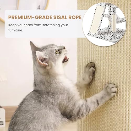 Grey Cat Tree with Sisal Scratching Posts S359073