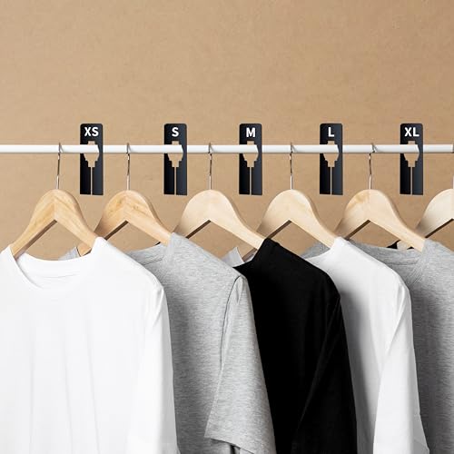 White Rectangular Closet Rack Dividers with Marker C9640