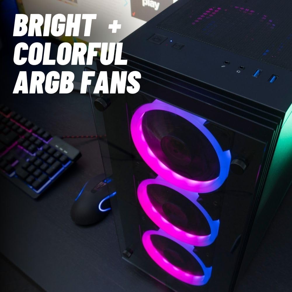 RTX 4060 Intel 20 Core i7-14700KF 32GB DDR5 RAM 512GB NVMe SSD 2TB HDD Windows 11 Liquid Cooled Gaming Desktop R884