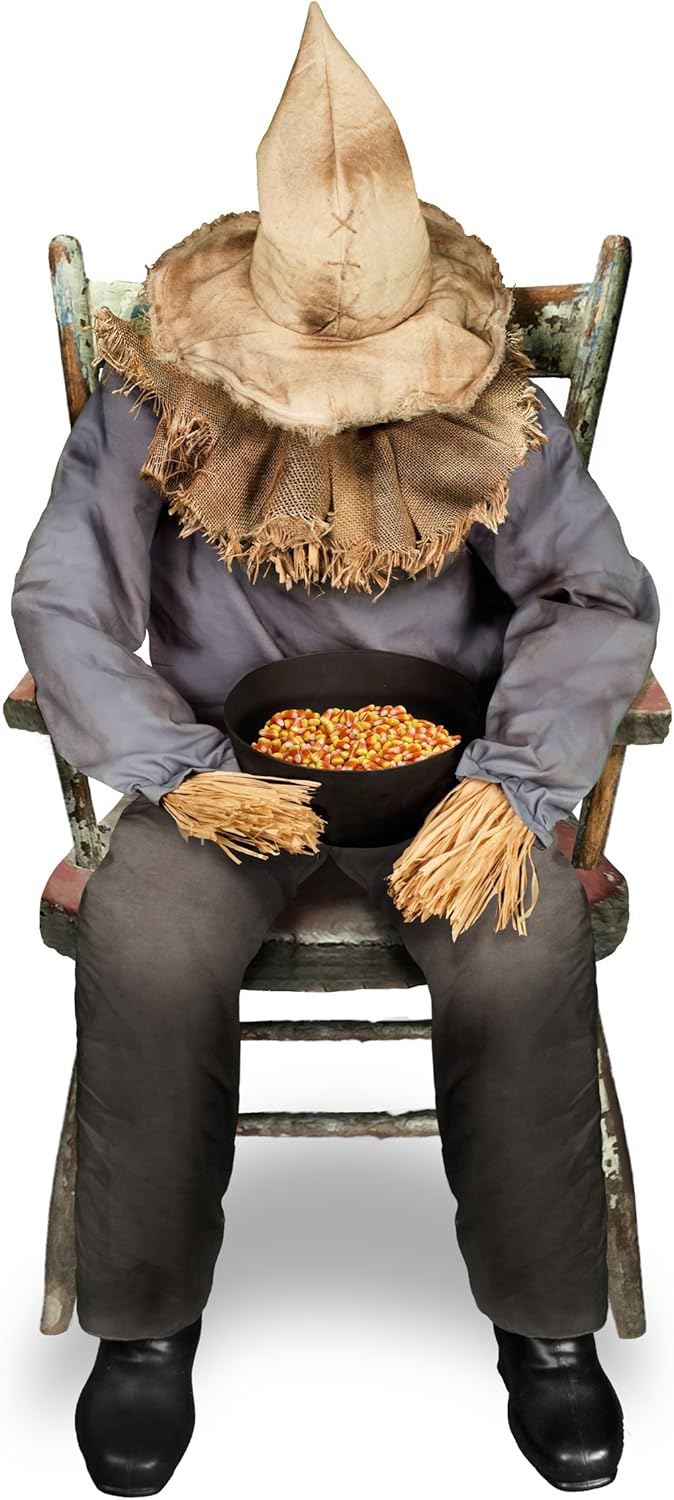 Sitting Scarecrow Animatronic 4.5 Feet F91091