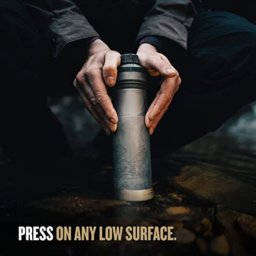 16.9 oz Titanium Water Purifier Filter Bottle I3804