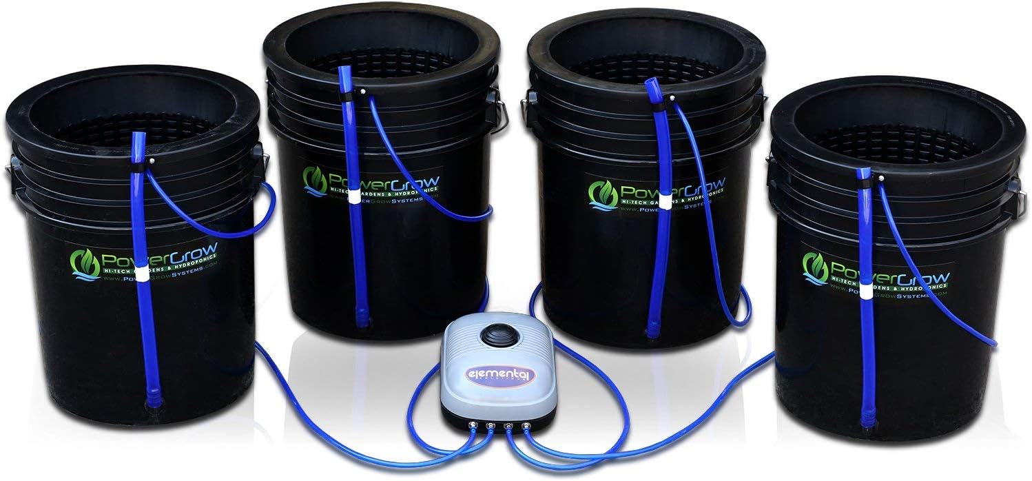 4 Pack 5 Gallon Hydroponic Bubbler Bucket Kit E24353